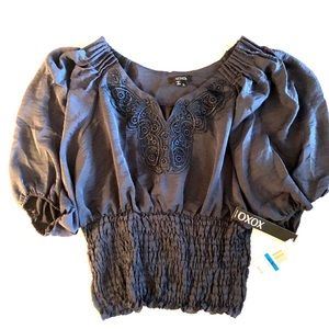 Dark blue shirt 3/4 sleeves